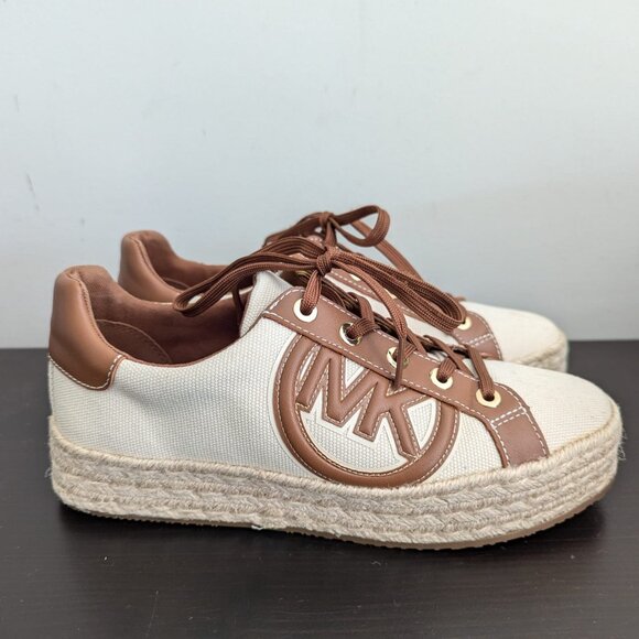 Michael Kors Poppy Espadrille Lace-Up Canvas Sneaker - Picture 3 of 5